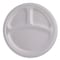 Eco-Products Renewable/Compostable Sugarcane Plates, 3 Comp, 10", White, PK500 EP-P007NFA - alternate 1